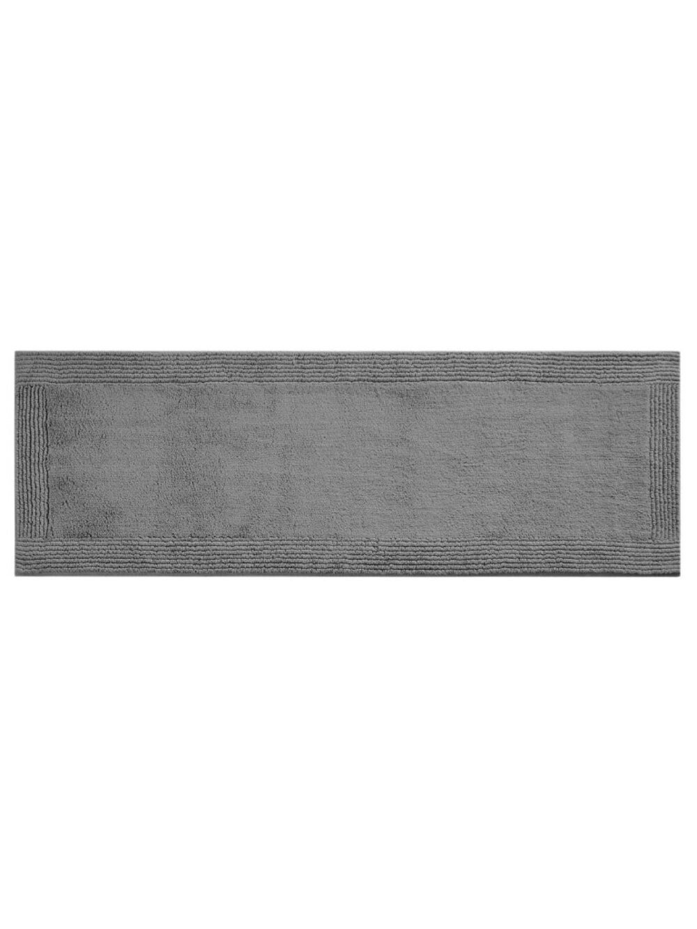 NWT Madison Park Cotton Tufted Reversible Bathroom Rug Charcoal Gray 2 ft x 6 ft